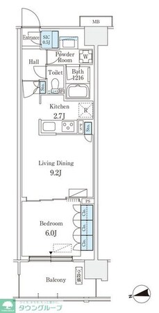 スカイグランデ津田沼の物件間取画像